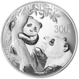 300 Yuan, China, 2021, Silver - Panda, reverse