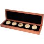 1994 -1998 South Africa Natura One Ounce Gold Proof Big Five Coin Set Box open