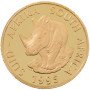 1995 1 oz Natura Gold Rhino Reverse obverse