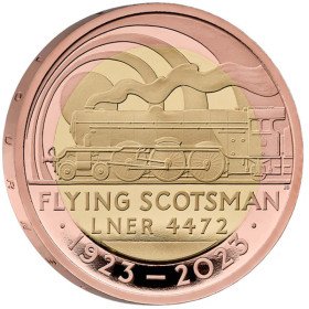 2 Pounds, UK, 2023, Gold, The Centenary of Flying Scotsman, Obverse
