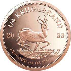 1/4 oz, South Africa, 2022, Gold - Krugerrand reverse