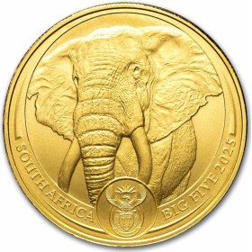 1 oz, South Africa, 2025, Gold, Big Five III - Elephant obverse