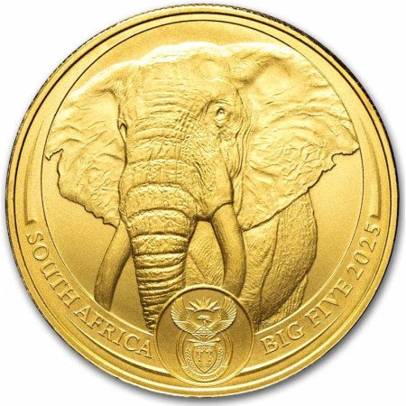 1 oz, South Africa, 2025, Gold, Big Five III - Elephant obverse