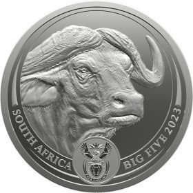 5 oz, South Africa, 2023, Silver, Big Five II - Buffalo, Obverse