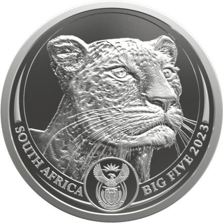 1 Kg, South Africa, 2023, Silver, Big Five II - Leopard,  obverse