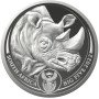 1 Kg, South Africa, 2022, Silver, Big Five II - Rhino, obverse