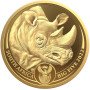 5 oz, South Africa, 2022, Gold, Big Five II - Rhino, obverse