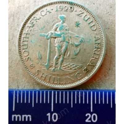 Shilling, South Africa, 1929, Silver reverse