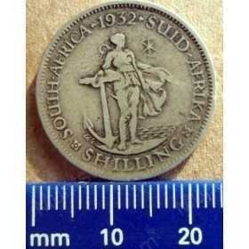 Shilling, South Africa, 1932, Silver reverse
