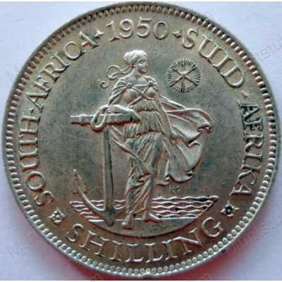 Shilling, South Africa, 1950, Silver