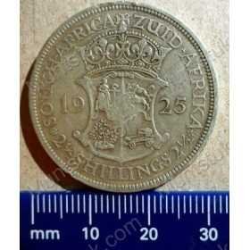 Two Shillings, South Africa, 1925, Silver