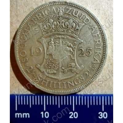 Two Shillings, South Africa, 1925, Silver
