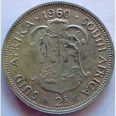 Two Shillings, South Africa, 1960, Silver