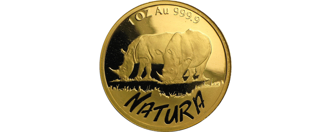 1995 Natura Gold Rhino Coin – Big Five Series Specs