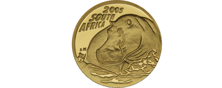 2005 Natura Gold Hippopotamus Coin – Giants of Africa