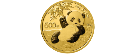 Gold Chinese Panda - Honouring the country's Panda Bear