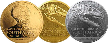 Natura Gold Rise of the Dinosaurs – Palaeontology Coins